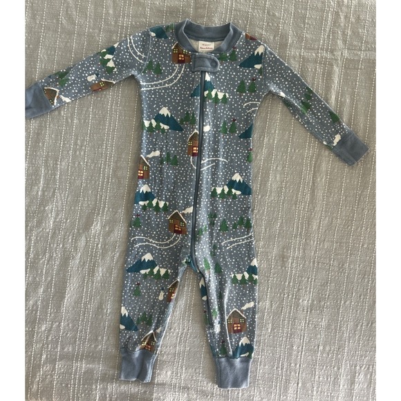 Hanna Andersson Toddler 2T Pajamas Sleeper Christmas Snowy Winter - Picture 1 of 5